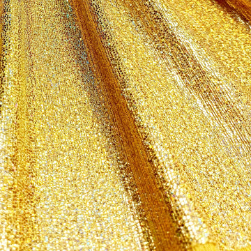 Shattered Glass Hologram Fabric By The Yard Width 58Inches (Gold/Gold 1yard)