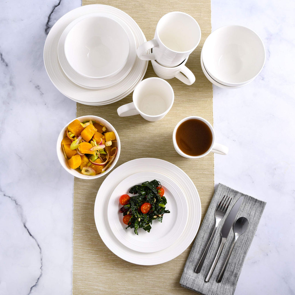 Amelia Court 16 Piece Dinnerware Set, White