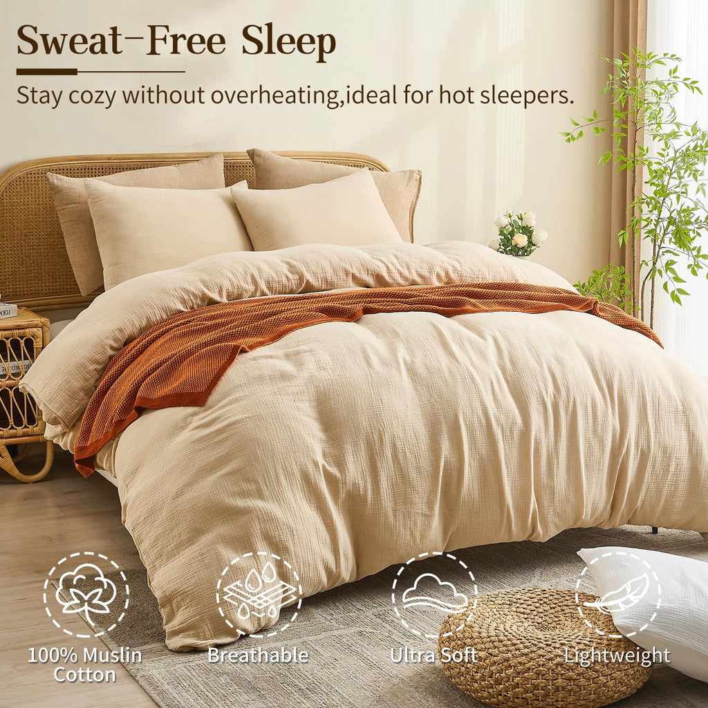 Muslin Duvet Cover King Size - 100% Organic Cotton