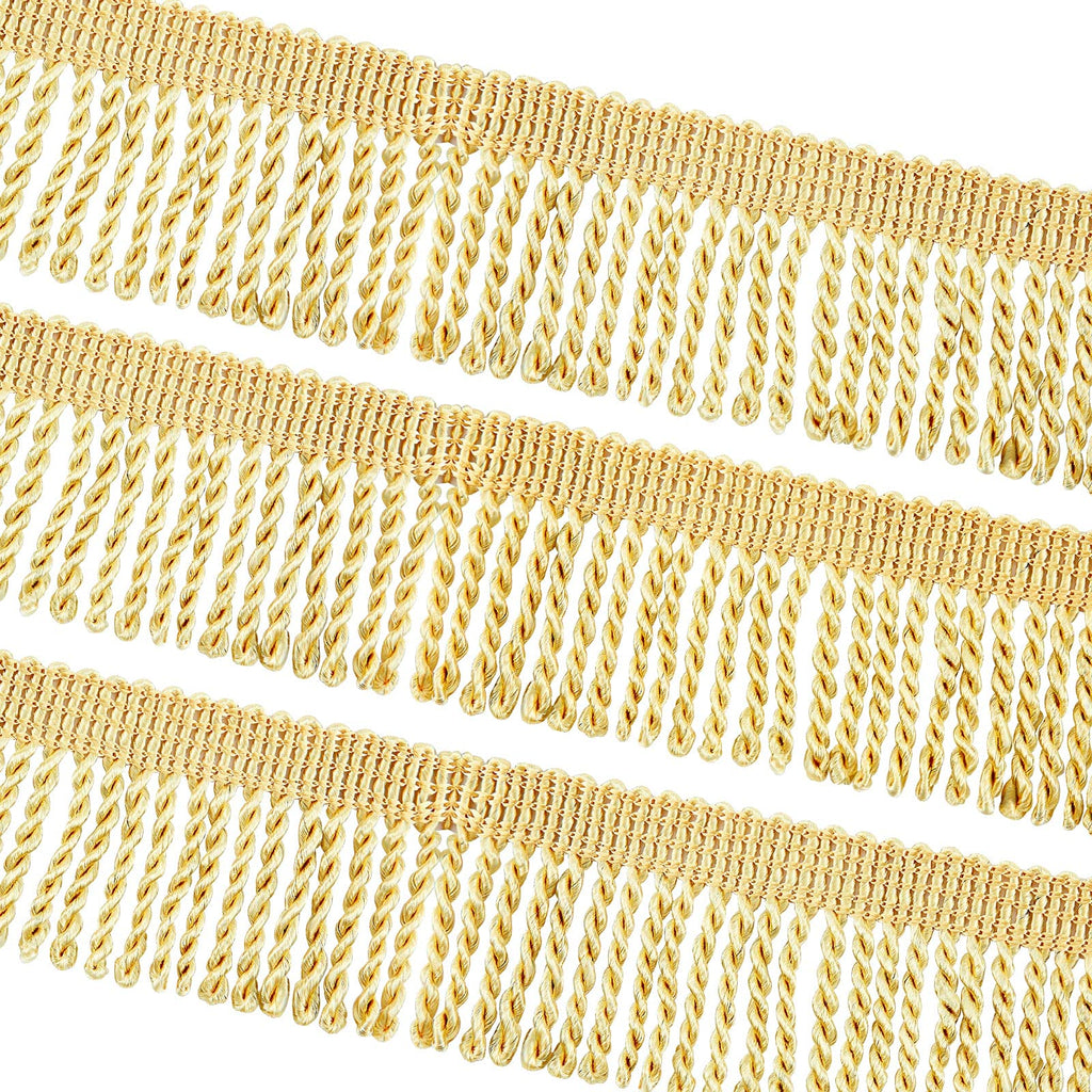 Fringe Trim for Curtains Sofa Decor, 12 Yards, Gold - 12 Yards