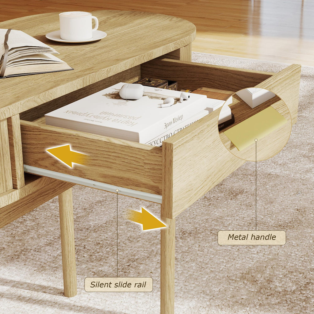 Wood Desk with Drawer, 39.36''Computer Desk Vanity Console Table, Oak