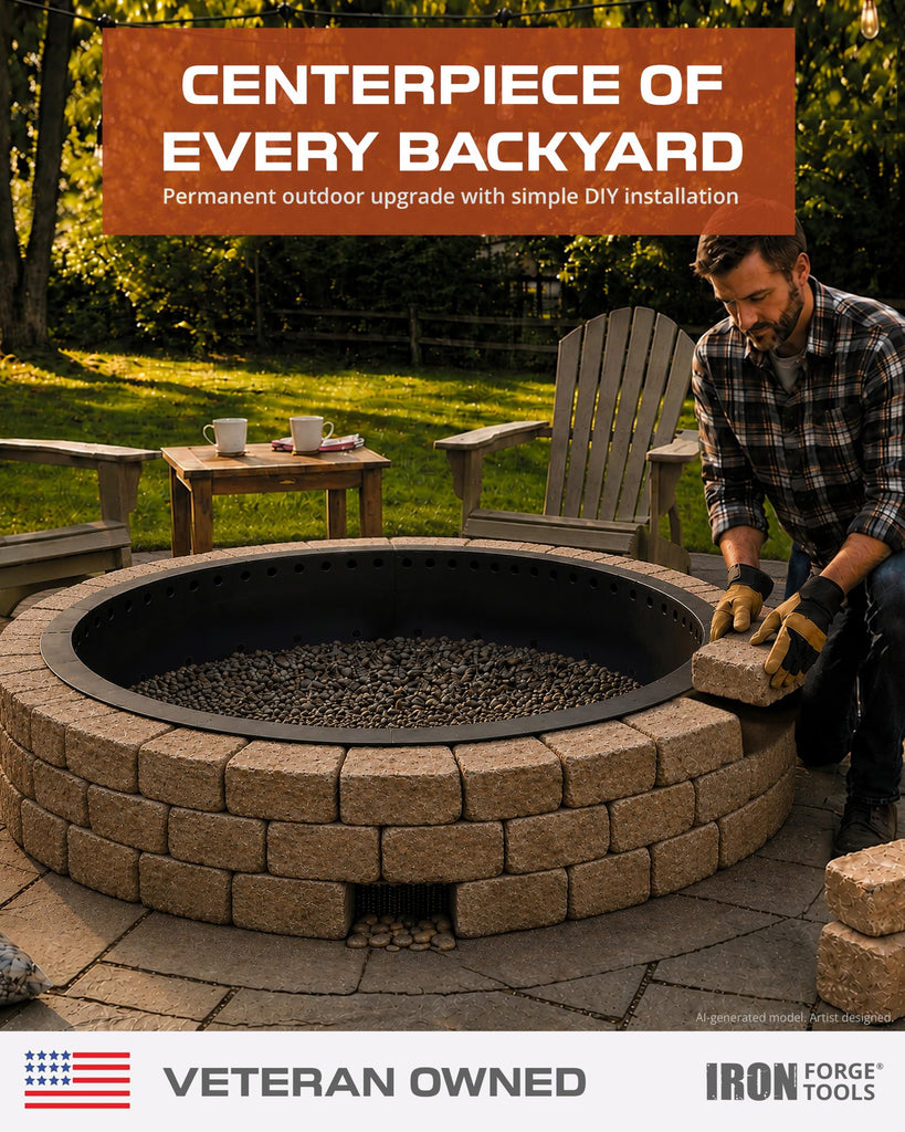Smokeless Outdoor Fire Pit Ring Insert 60 Inch Round