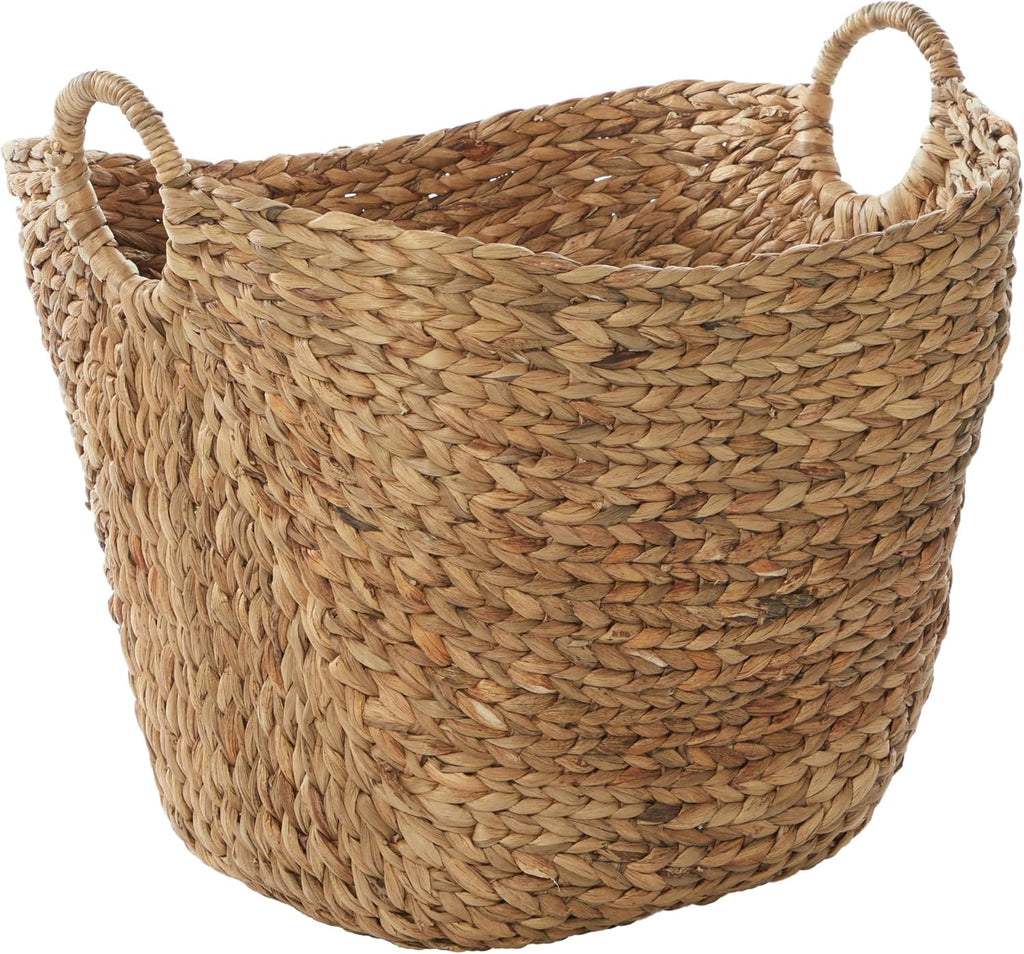 79 Seagrass Storage Basket, Large Woven Basket, 20" x 18" x 19", Brown | Handmade decorative and functional basket