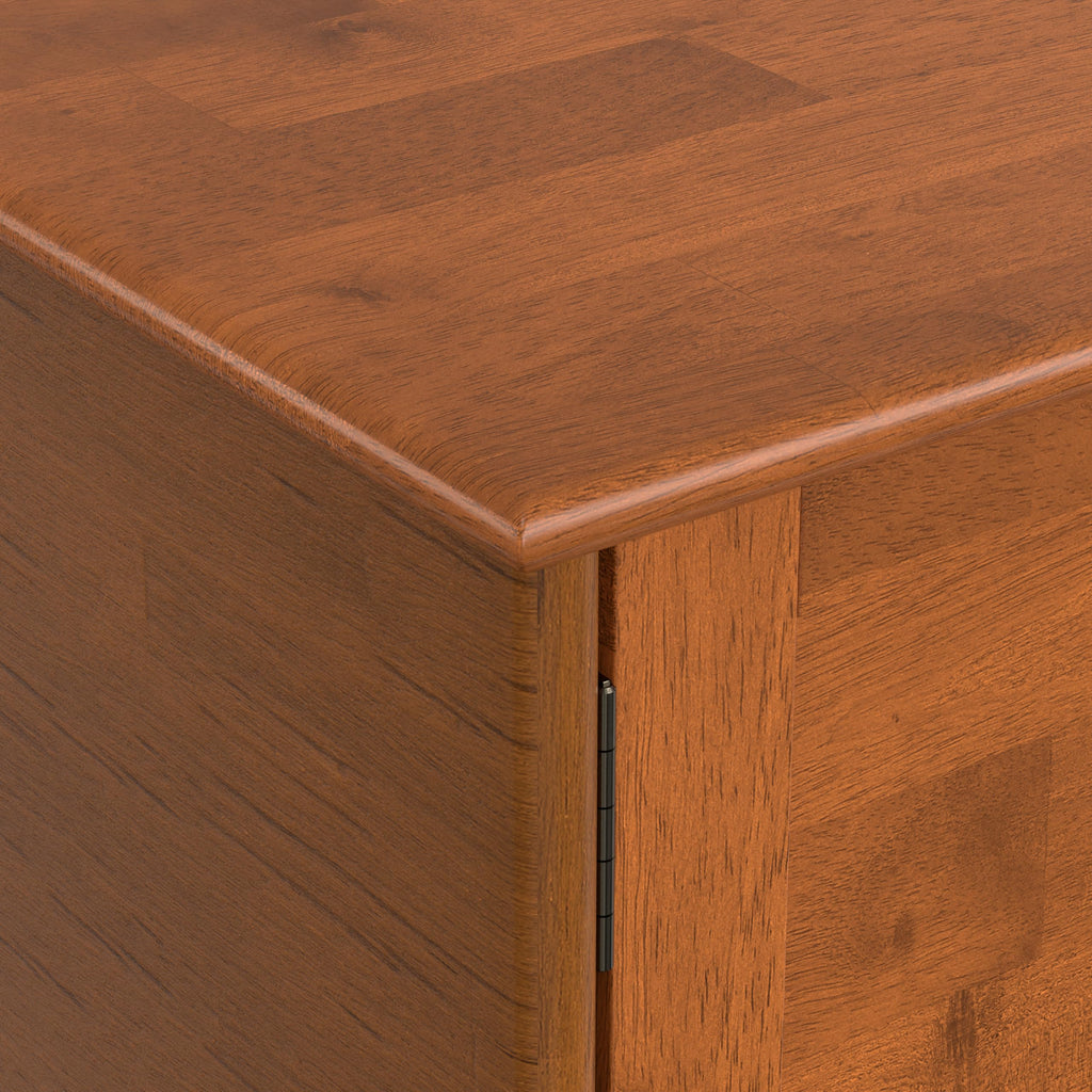 Draper 60" Wide Solid Wood TV Stand in Teak Brown