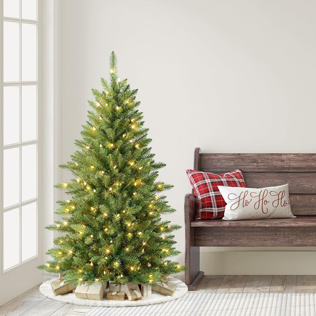 International 4.5ft Pre-Lit Slim Fraser Fir Artificial Christmas Tree