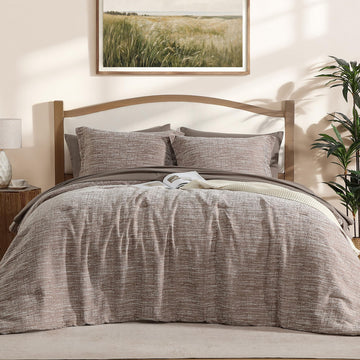 Comforter Set Chenille Textured 7 Pieces Bed in a Bag