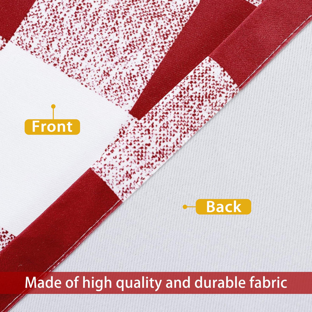 Buffalo Plaid Blackout Curtains 2 Panels W52 x L63, Red