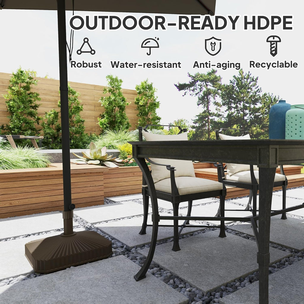 Square Patio Umbrella Base Holder, Heavy Duty Outdoor Umbrella Stand Base