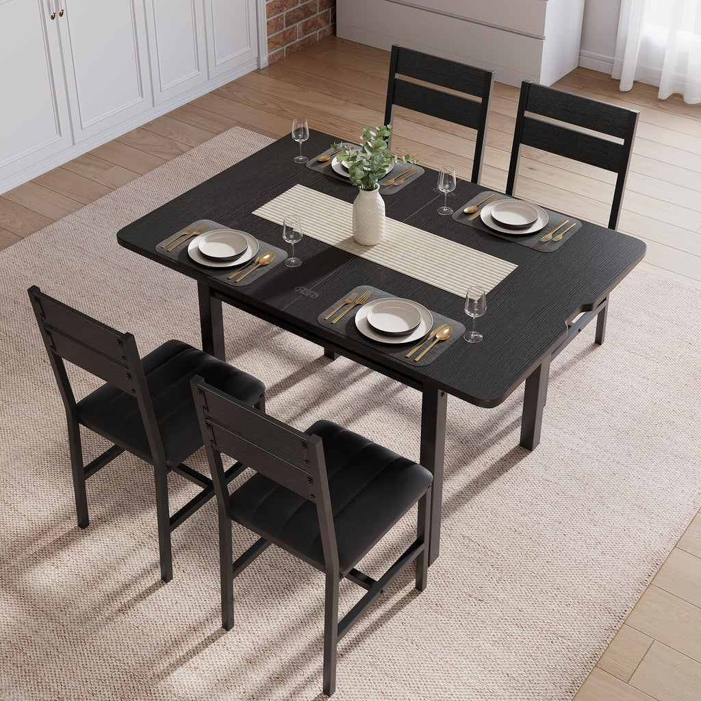 For 4 with Built-in Shelf Rack Black