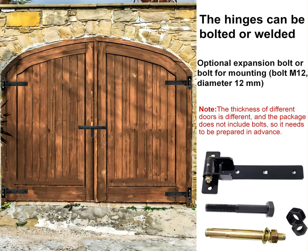 13" Heavy Duty Strap Gate Hinges, Load Capacity, Thickened Solid Steel