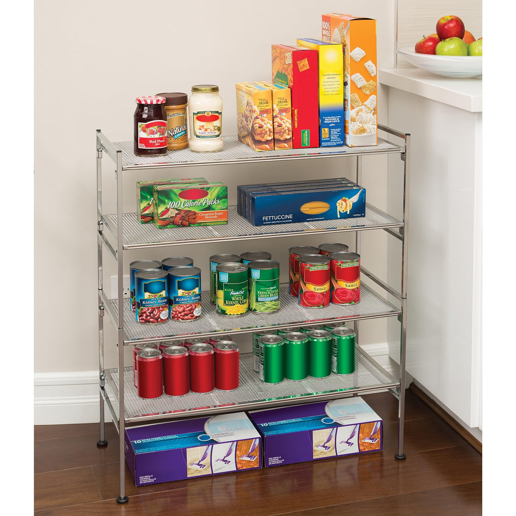 Sturdy Freestanding Storage Shelf, Closet, Entryway, Dorm Room Organizer Stackable Durable Metal Shoe Rack Silver
