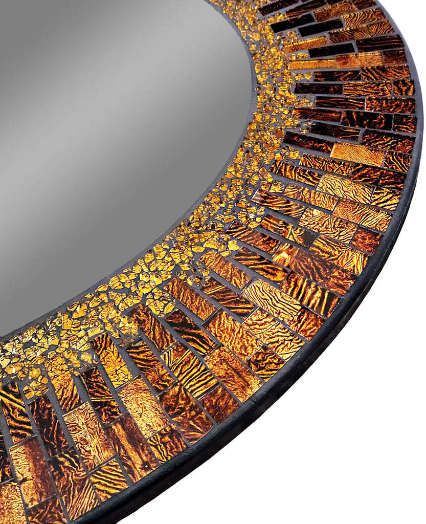 Decor, Decorative Handmade Amber Oval Mosaic Wall, Perfect warming Gift