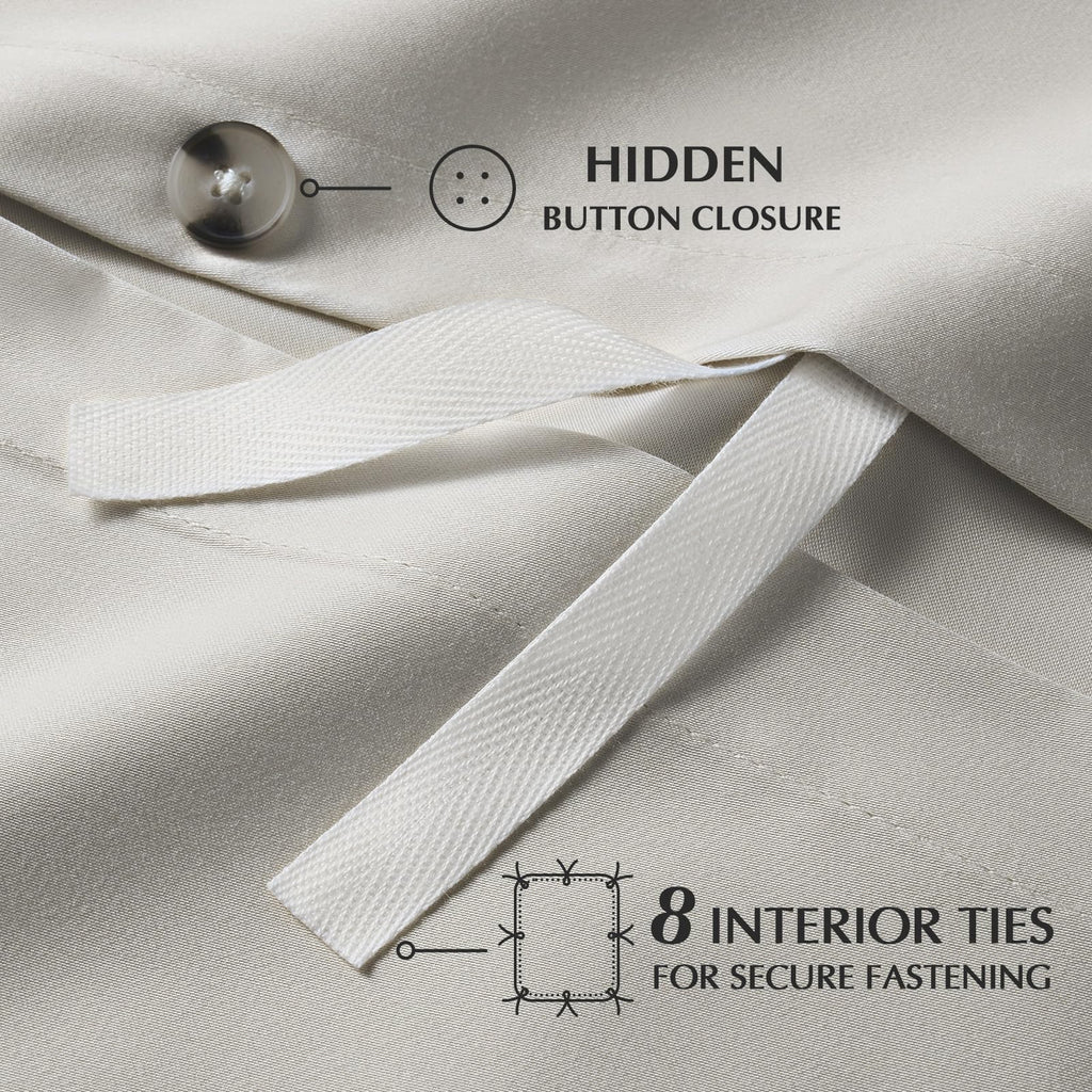 100% Rayon from Bamboo Duvet Cover Set, Frost Gray