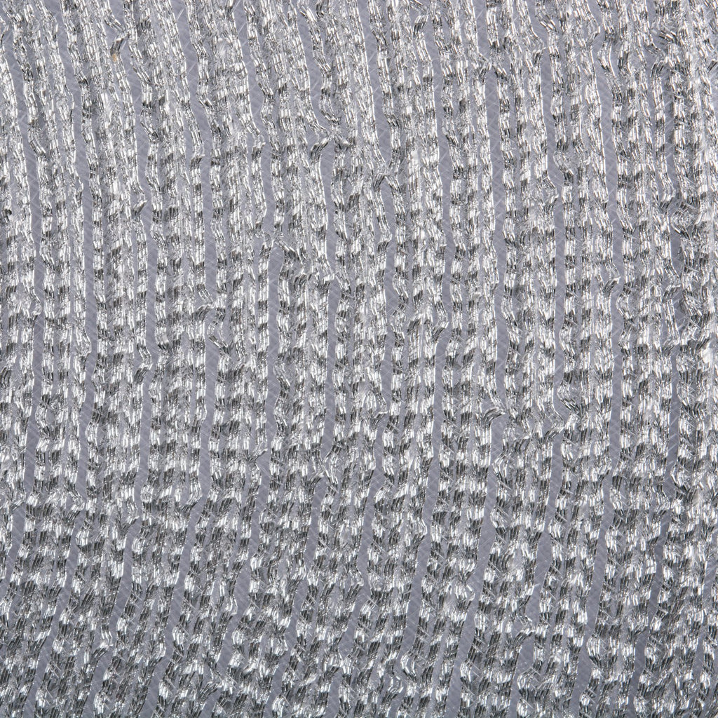 Woven Placemats Collection Metallic Round Placemat Set, 15", Platinum Silver, 4 Piece
