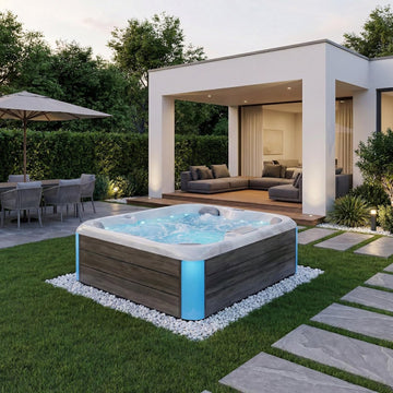 Luxury Outdoor Hot Tub - Premium Backyard Hydrotherapy Oasis | An elite hydrotherapy lounge designed to transform