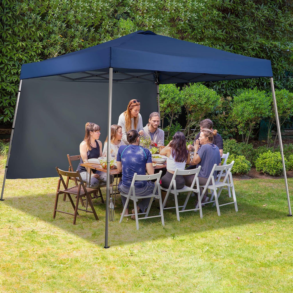 8X10 FT Pop Up Canopy Outdoor Instant Tent Slant Legs with a Sidewall,Equipment Vents