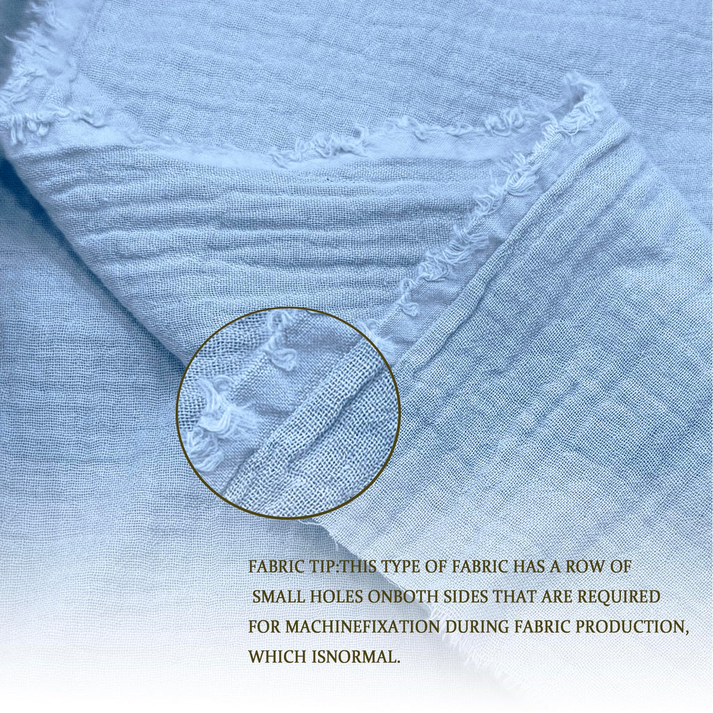 Double Gauze Cotton Fabric by the Yard - 53in Wide 107#-3Y