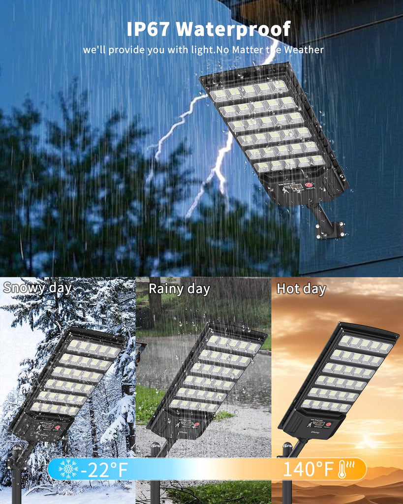 Solar Lights Outdoor, Dusk to Dawn Security with Remote 2 Pack