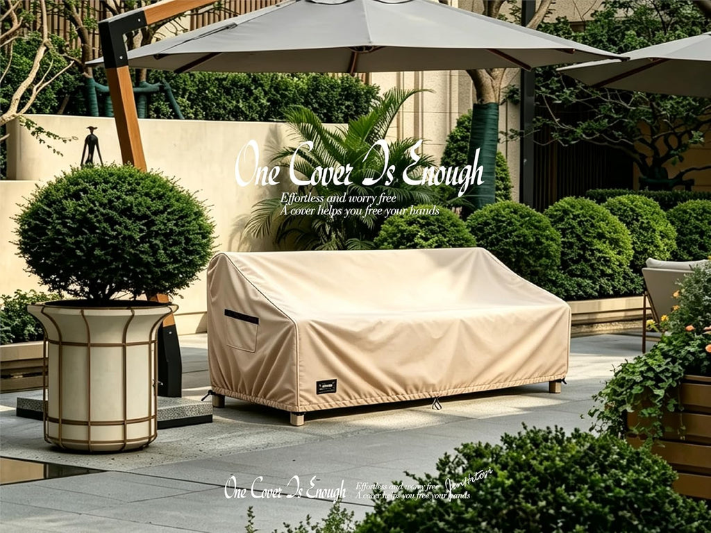 JinHrtoyi 3-Seater Outdoor Couch Cover, 76Wx32Dx31H inches Outdoor Furniture Covers Waterproof,100% Waterproof Heavy