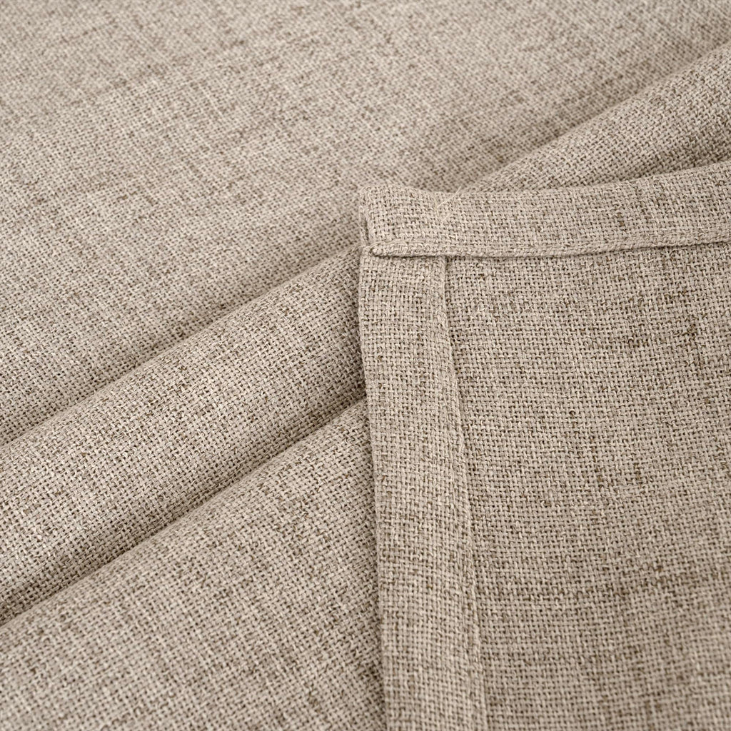 Oatmeal Linen Farmhouse Curtains 84 Inches Long