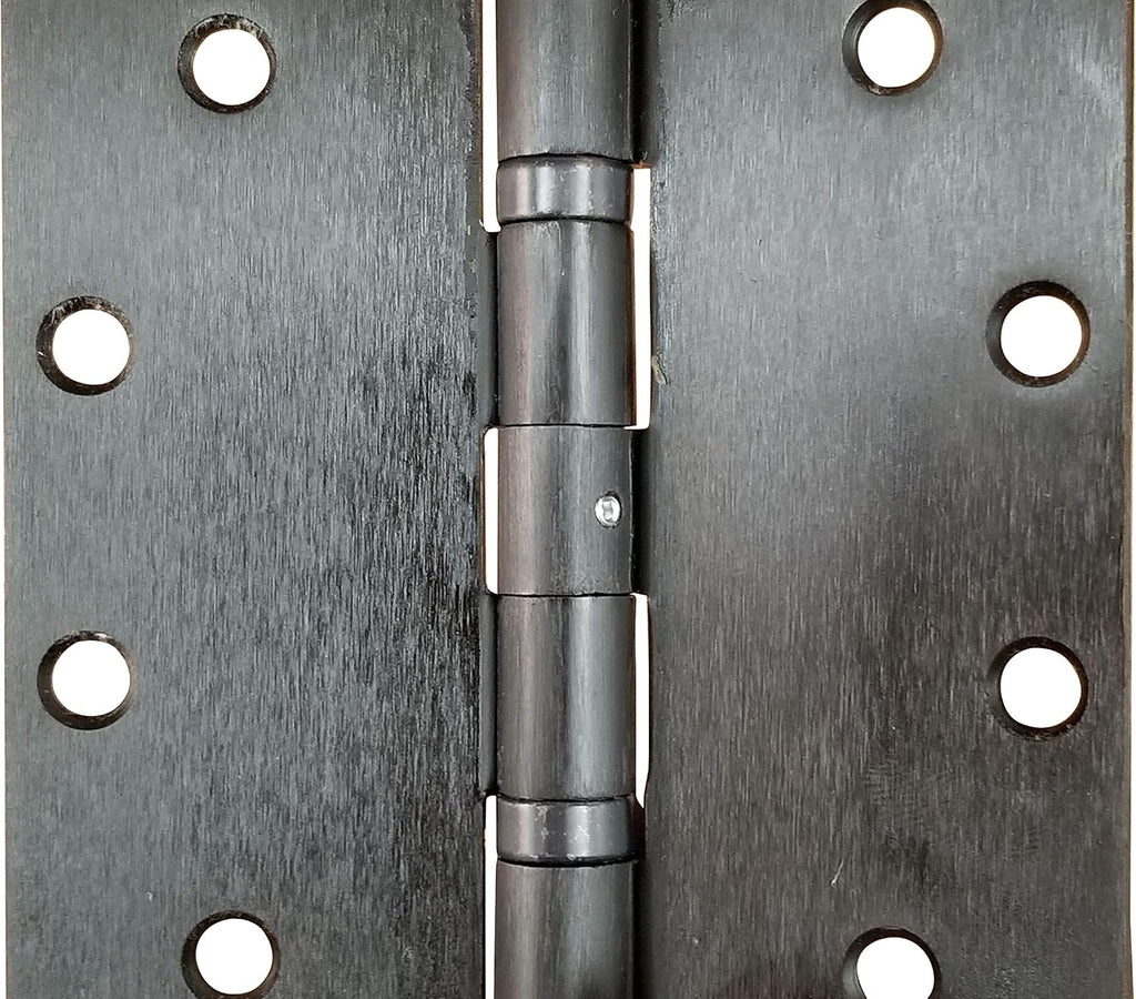 Square Ball Bearing Commercial Door Hinges, Heavy Duty Steel,Non-Removable Pin (6 Inch,Oil Rubbed Bronze, 2 Pack)