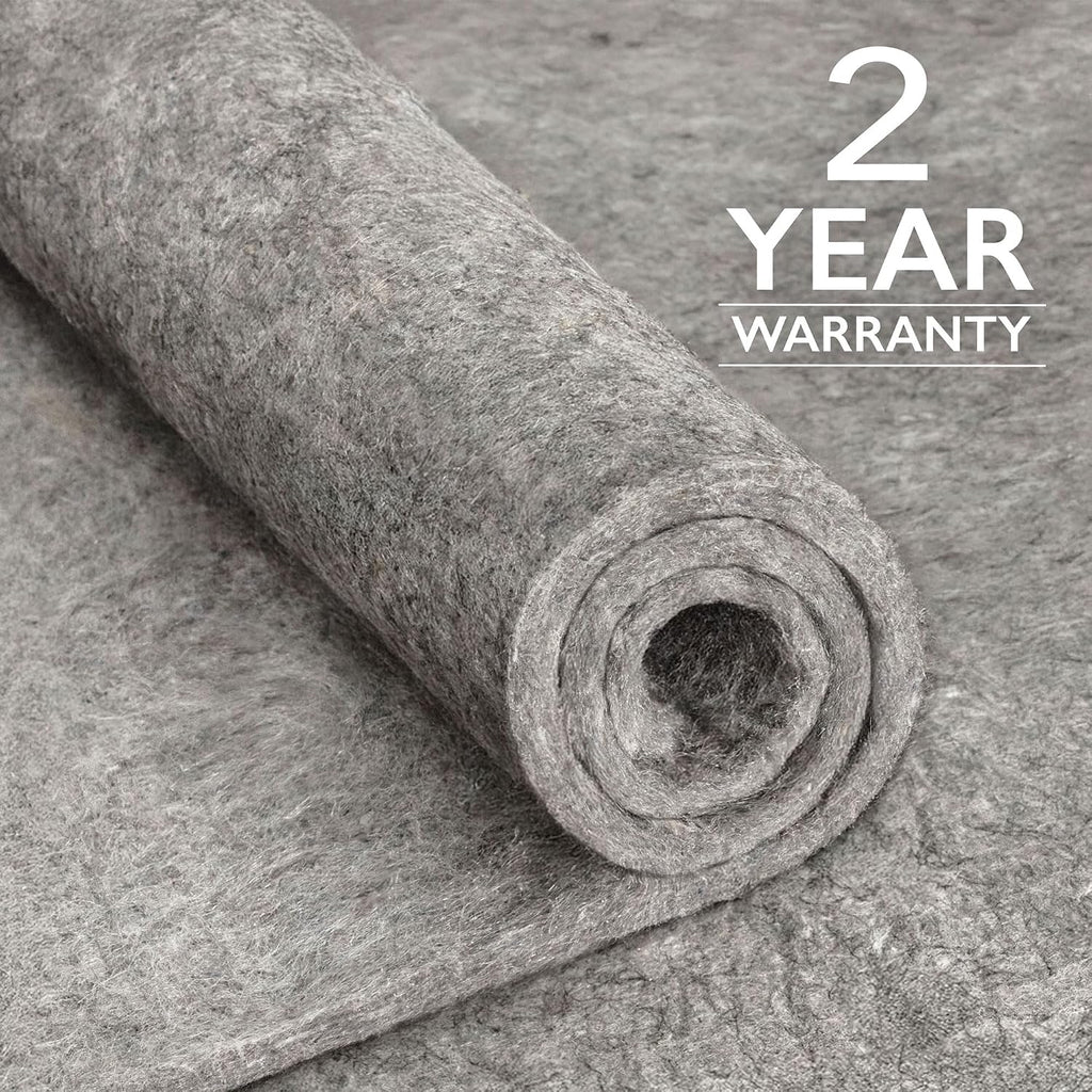 Basics - 8'x10' - 1/4" Thick - 100% Felt - Protective Cushioning Rug Pad - Safe for All Floors and Finishes Including - Set of 80