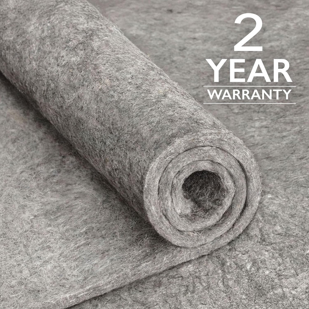 Basics - 9'x12' - 1/4" Thick - 100% Felt - Protective Cushioning Rug Pad - Safe for All Floors and Finishes Including - Set of 108