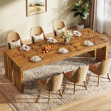 78.7-Inch Solid Wood Dining Table, Farmhouse Kitchen Table for 6-8 People, Wooden Dinner Table for Kitchen, Dining