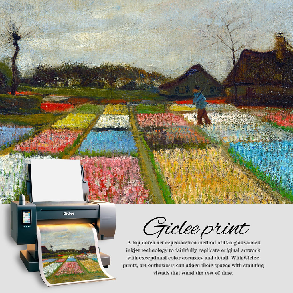 Bulb Fields by Vincent Van Gogh, Canvas Print