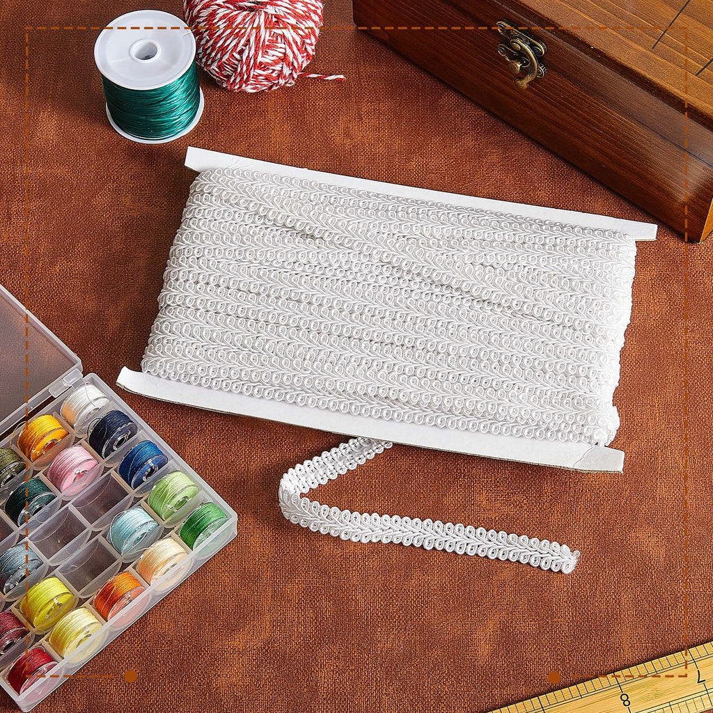 Gimp Braid Trim 1/2 Inch 20 Yard Gimp Braid Trim Decorative, White