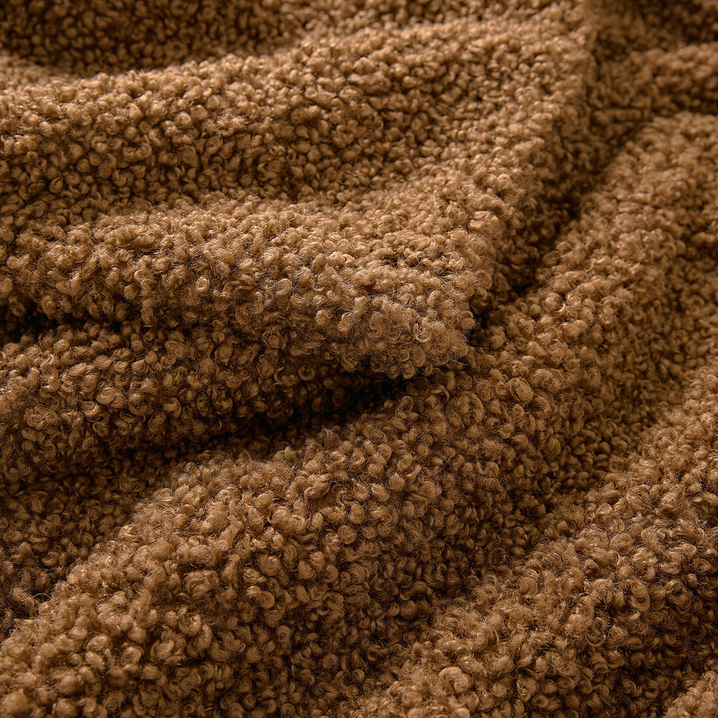 Teddy Umber 50x60 inch Boucle Throw Blanket