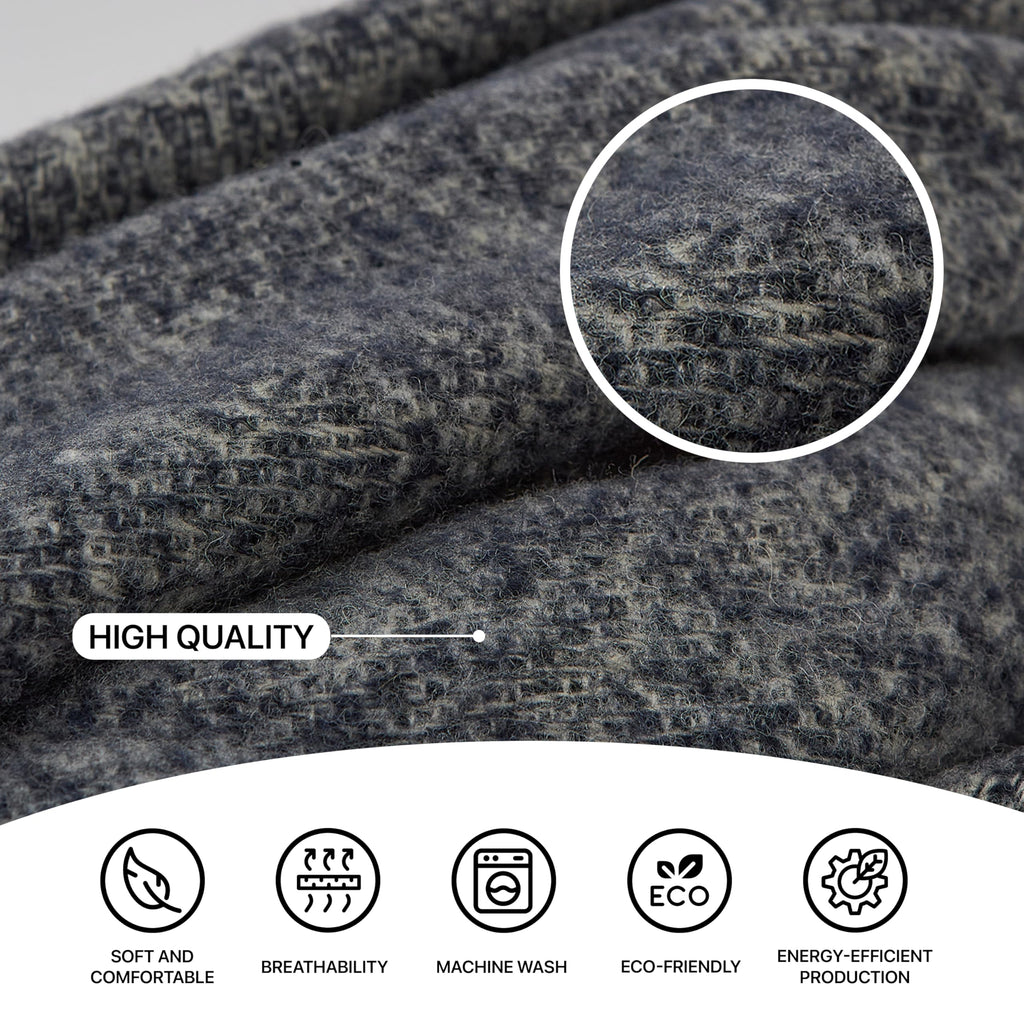Throw Blanket, Indoor & Outdoor Blankets and Throws, Soft Blanket with Fringes, 65"x79" (170 x 200 cm)