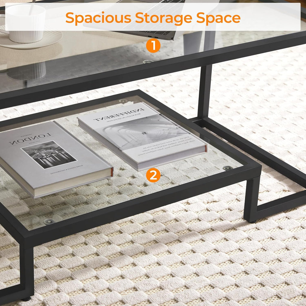Coffee Table, Tempered Glass Coffee Table