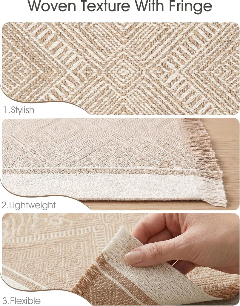 Placemats, 13.8 x 17.7 Inch, Polyester, Jacquard Woven - Set of 6
