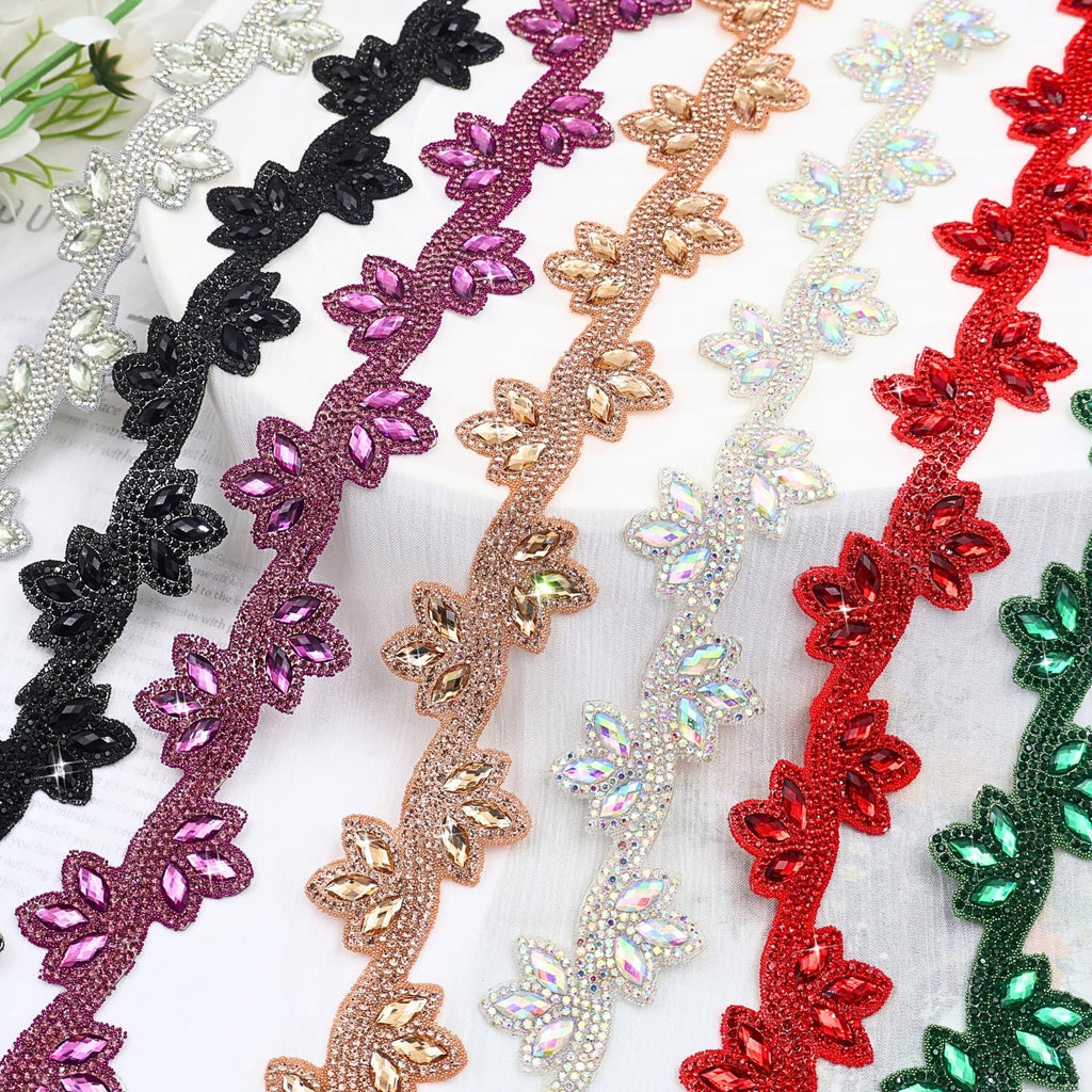 Purple Self Adhesive Rhinestone Ribbon Crystal - 2 Yards