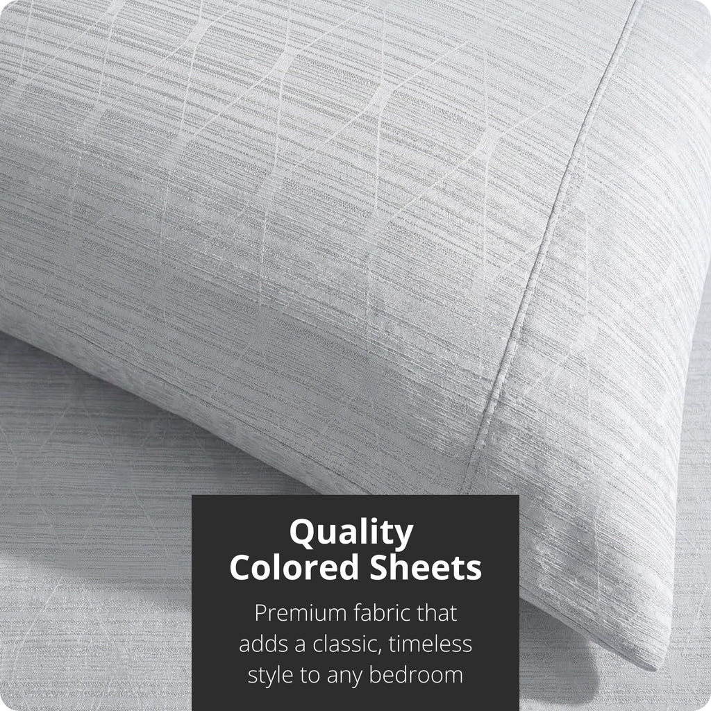 Marguerite Jacquard 5-Piece Comforter Set, King, Gray