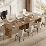 63-Inch Dining Table for 4-6, Solid Wood Kitchen Table with Large Tabletop and Heavy Duty Legs, Rectangular Farmhouse
