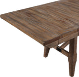 Furniture Riverdale Dining Table, 72"-84"-96" Rectangular Table with Two 12" Leaves, Asian Hardwood Solids, Rustic