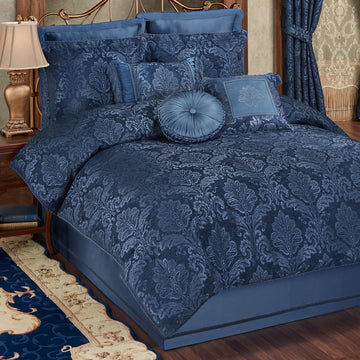 Camelot Luxury Comforter, Navy Blue, 7 Pc Set