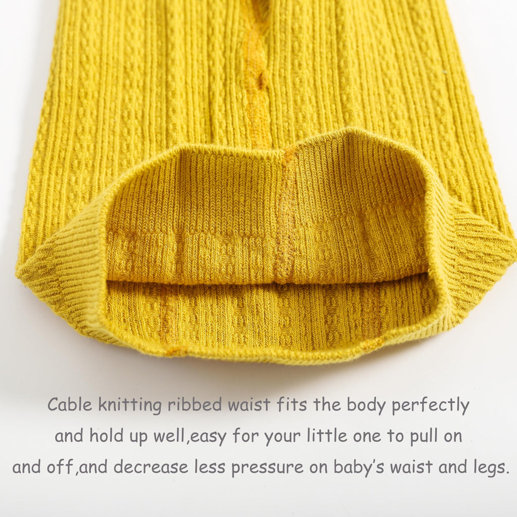 Girls Tights Cable Knit Tights Thick Solid Footed Winter Warm Leggings