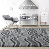 Noahas Large Fluffy 6x9 Area Rugs for Living Room Bedroom,Plush Grey Thick Shag Throw Rug,Big Soft Shaggy Bedside