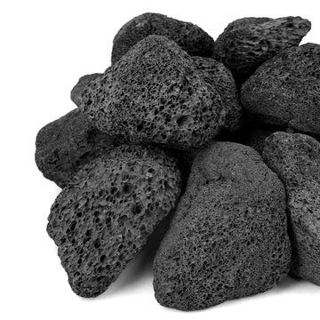 10 Pounds Large Lava Rock Granules for Fire Pits, 2.75"-5"