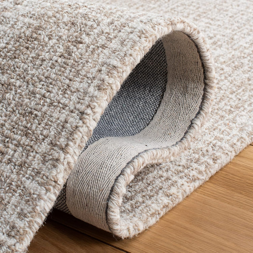 Abstract X-Large Area Rug - 11' x 15', Ivory & Grey, Handmade Wool