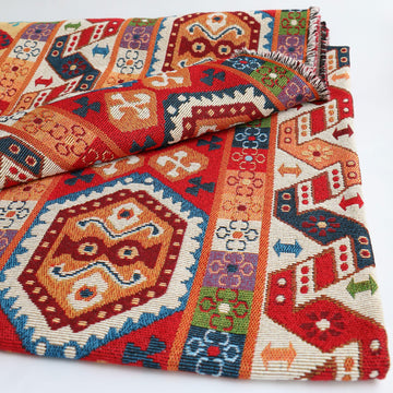 Bohemian Southwest Geometric Aztec Pattern Decorative Fabric for Turkish Moroccan Mexican Sewing Clothing Tablecloth