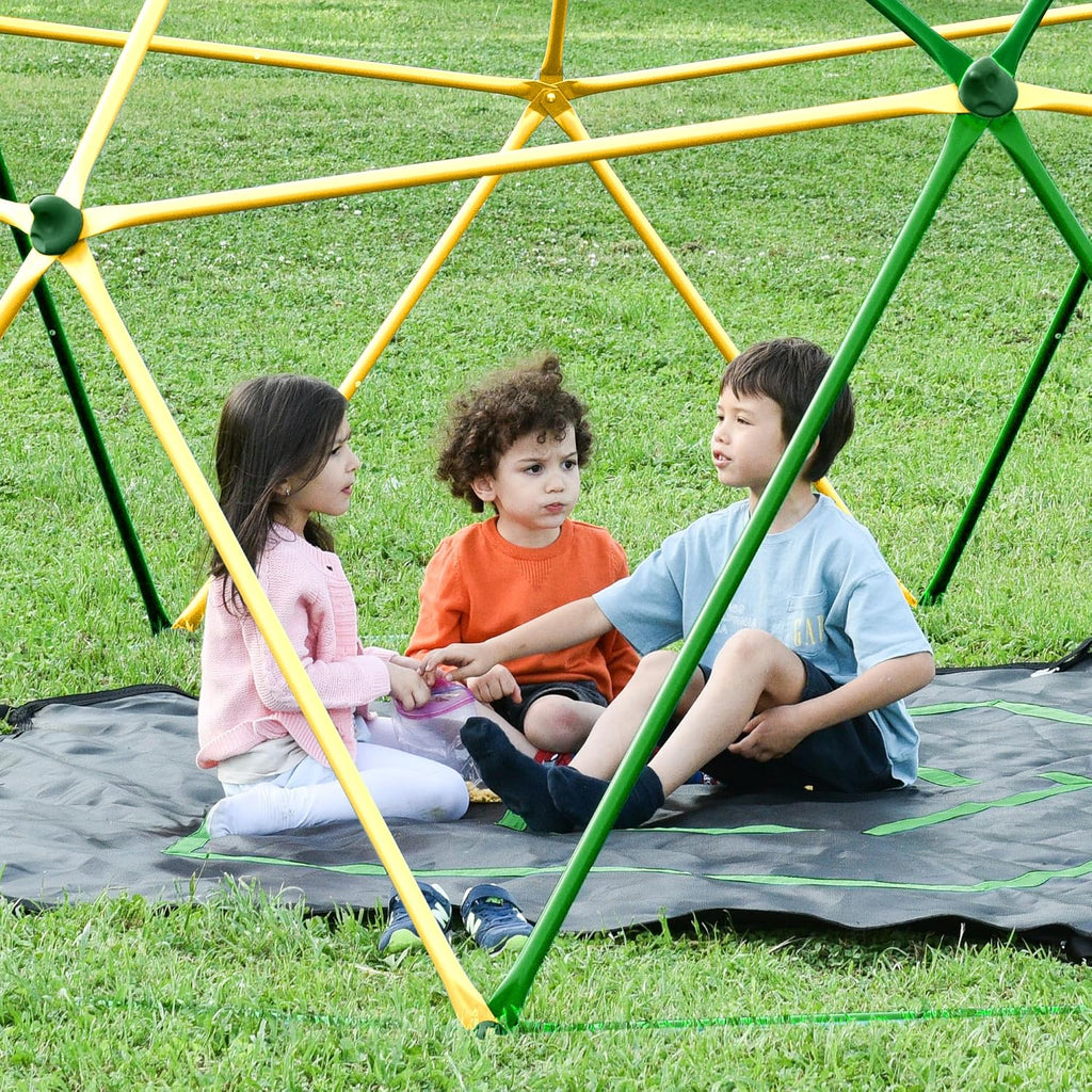 13ft Geometric Dome Climber Play Center, Kids Climbing Dome Tower, Rust & UV Resistant Steel Frame Supports 1000 Lbs