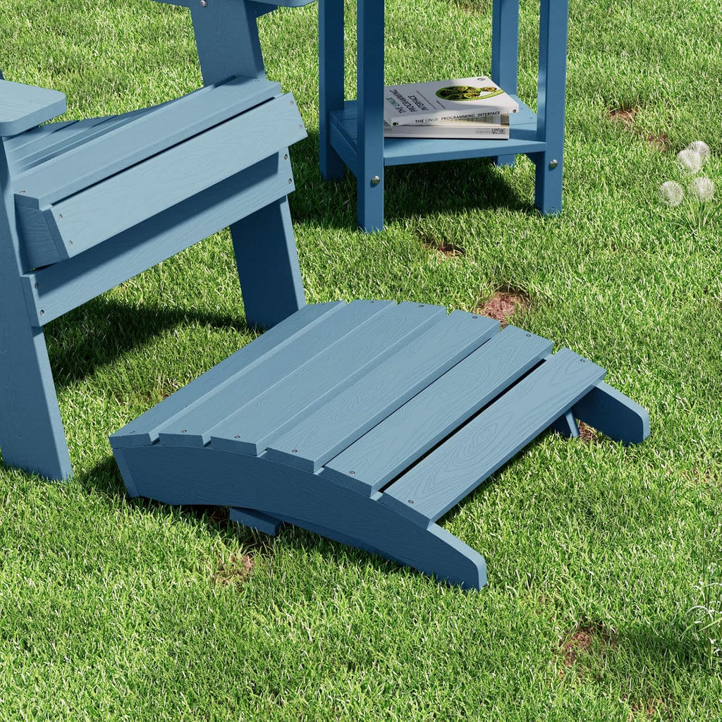 Folding Adirondack Ottoman Set of 2 for Adirondack Chair, All Weather | HIPS 350 lbs Capacity, Easy Assembly, All
