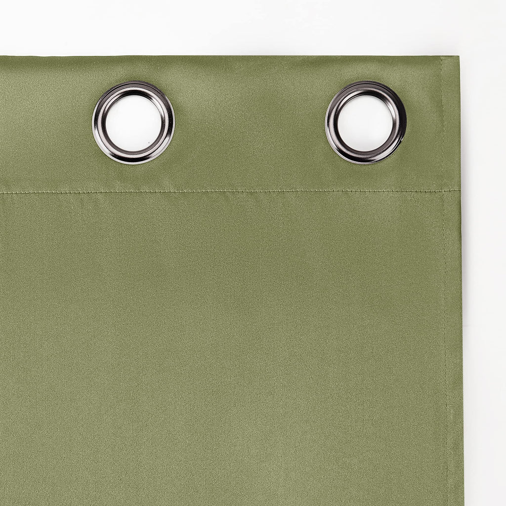 Nordic 2-Pack Theater Grade Noise Reducing Extreme 100% Blackout Grommet Curtain Panel Pair, 52" x 84, Sage Green