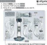 Crystal Candle Holder - 7-Arm 14 Inch Crystal Taper Candlestick Candelabra - Centerpieceval