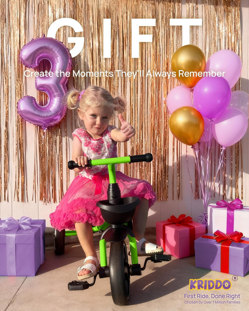Toddler Tricycle for Toddlers Age 2-5, Tool-Free Trike