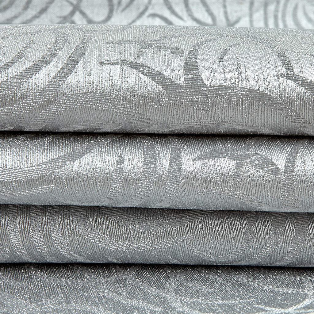 Swirl Vinyl Silver, Fabric by the Yard